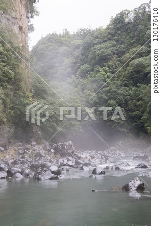 River where hot spring flows 130176410