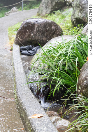 river flow and stepping stones 130176416