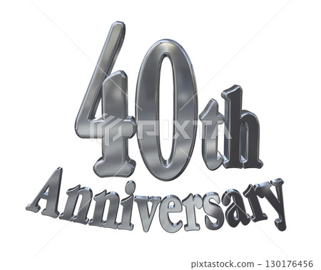 3DCG文字“40週年/40週年紀念馬克·斯帕克” 3DCG文字“40週年/40週年紀念馬克·斯帕克” 130176456