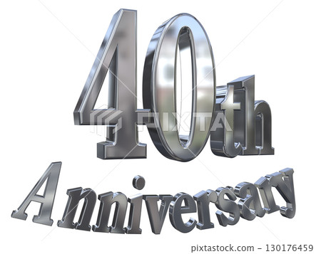 3DCG text "40th Anniversary/40th Anniversary Mark Sparkle" 130176459