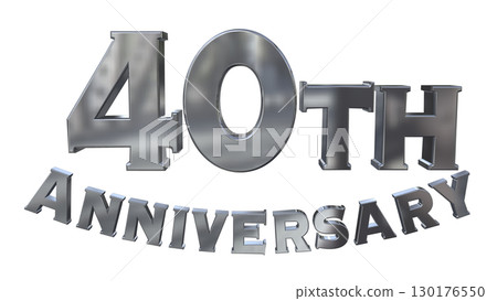 3DCG文字“40週年/40週年紀念馬克·斯帕克” 3DCG文字“40週年/40週年紀念馬克·斯帕克” 130176550