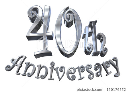 3DCG text "40th Anniversary/40th Anniversary Mark Sparkle" 3DCG text "40th Anniversary/40th Anniversary Mark Sparkle" 130176552