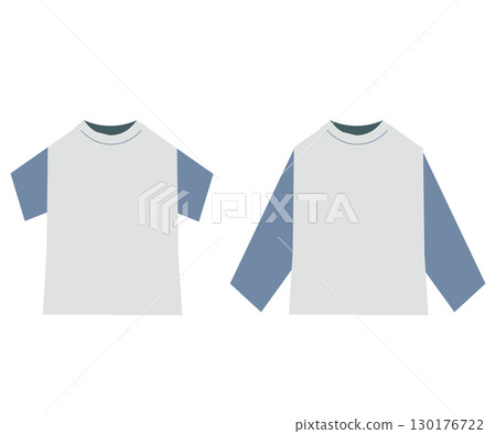短袖長袖襯衫 換衣服 時尚 向量插圖 短袖長袖襯衫 換衣服 時尚 向量插圖 130176722