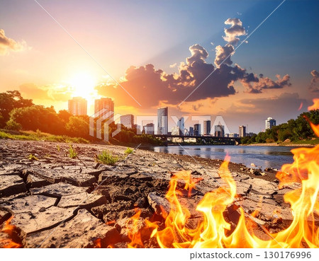 全球變暖形象 全球變暖形象 130176996