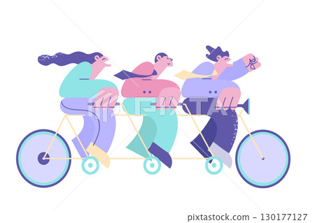 Teamwork, cooperation, success in business concept 130177127