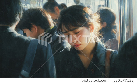 crowded train 130177133