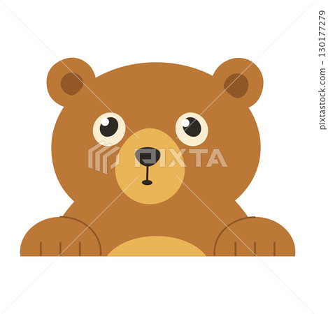 Cartoon Illustration of a Brown Bear Cartoon Illustration of a Brown Bear 130177279