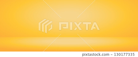 Yellow studio room. Limbo light background. Abstract 3d bg with empty space for advertising text. Vector mockup illustration. Yellow studio room. Limbo light background. Abstract 3d bg with empty space for advertising text. Vector mockup illustration. 130177335