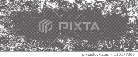 Icy frost border frame. Transparent frozen window textures. 130177366
