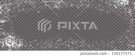 Crystal ice frame. Frosted glass texture overlay and snowflake border for winter holidays. Crystal ice frame. Frosted glass texture overlay and snowflake border for winter holidays. 130177371