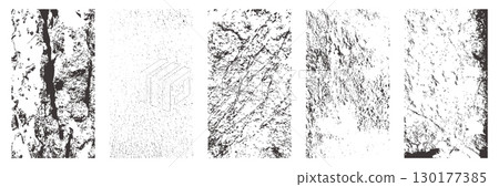 Rough distressed wood textures. Cracked plank backgrounds and grainy vector overlays. Rough distressed wood textures. Cracked plank backgrounds and grainy vector overlays. 130177385