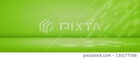 Blue studio room with sun rays. Limbo light background. Abstract 3d bg with empty space. Vector illustration. 130177398