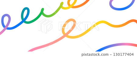 Gradient ribbon doodle vector background. Colorful swirl shapes and wavy line patterns for vibrant kid designs. Squiggle vector shapes. Gradient ribbon doodle vector background. Colorful swirl shapes and wavy line patterns for vibrant kid designs. Squiggle vector shapes. 130177404