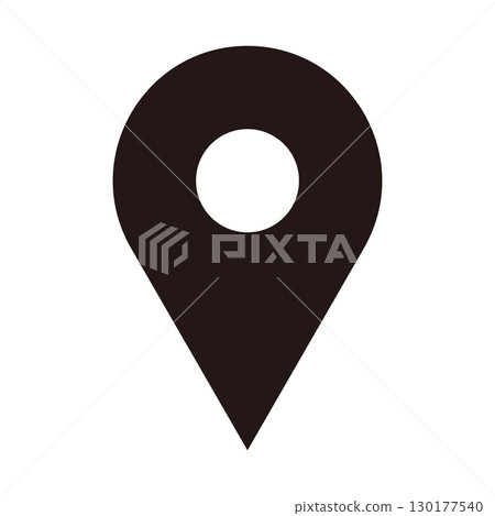 用於指示地圖上的位置資訊的地圖釘圖示的向量插圖 130177540