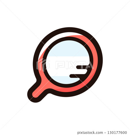 Hand mirror, hand mirror illustration icon (makeup, cosmetic tools, cosmetic materials) Hand mirror, hand mirror illustration icon (makeup, cosmetic tools, cosmetic materials) 130177600