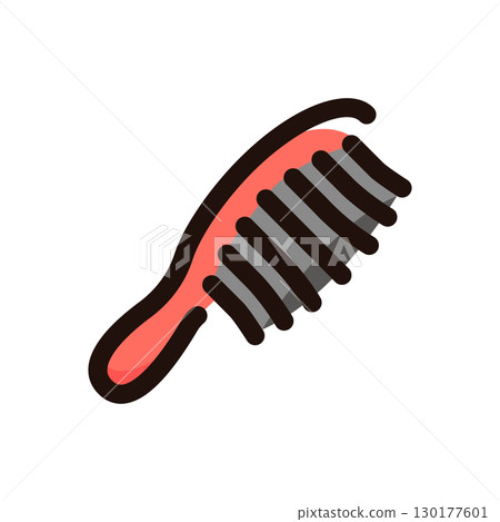 Hairbrush illustration icon (makeup, cosmetic tools, cosmetics material) Hairbrush illustration icon (makeup, cosmetic tools, cosmetics material) 130177601