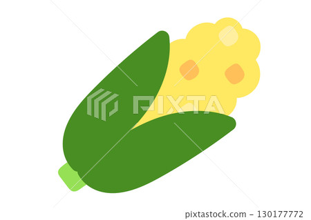 帶有殼玉米的可愛插圖 130177772