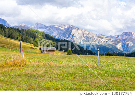 Dolomites Alpe di Siusi, Italy landscape, autumn Dolomites Alpe di Siusi, Italy landscape, autumn 130177794
