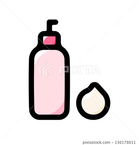 Hair mousse illustration icon (hygiene products, hair care, cosmetics materials) Hair mousse illustration icon (hygiene products, hair care, cosmetics materials) 130178011