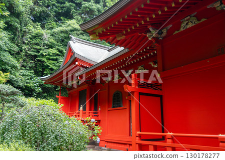Main hall of Enoshima-Shrine Nakatsunomiya in Enoshima island, Japan Main hall of Enoshima-Shrine Nakatsunomiya in Enoshima island, Japan 130178277