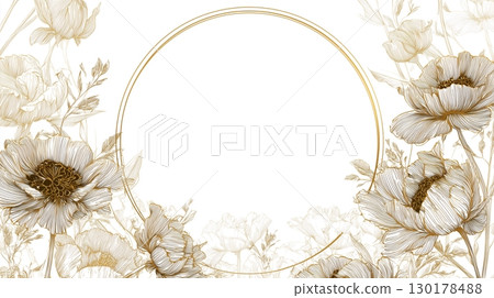 金花插圖,白色背景 金花插圖,白色背景 130178488