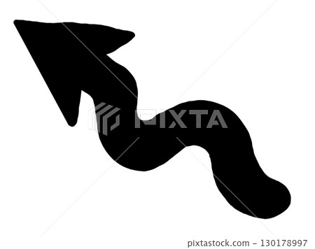 Hand drawn arrow curved arrow Hand drawn arrow curved arrow 130178997