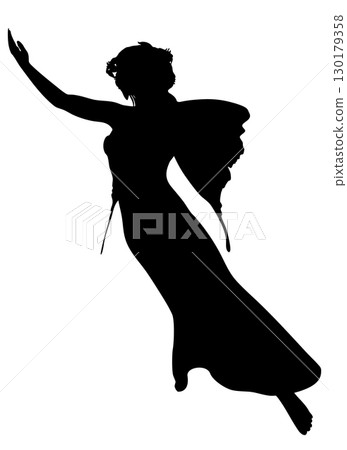 Silhouette of Fairy with Butterfly Wings Silhouette of Fairy with Butterfly Wings 130179358