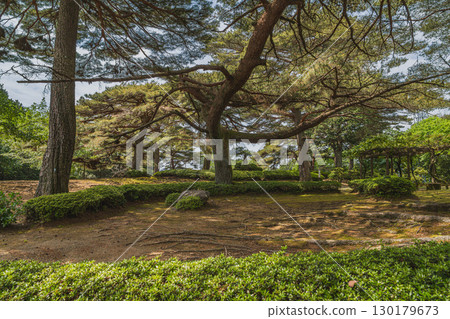 View of the Amaga Castle ruins in Morimachi (Shizuoka Prefecture) 130179673