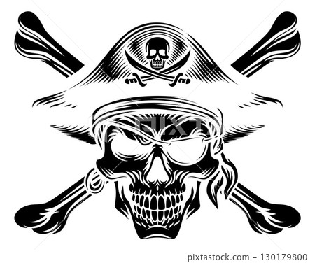 Skull Pirate Crossbones Crosssed Bones Design 130179800