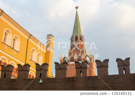 View of the Kremlin tower from behind the walls 130180131