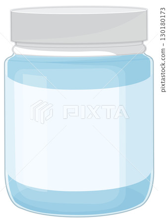 Empty Transparent Plastic Vitamin Jar with White Lid Empty Transparent Plastic Vitamin Jar with White Lid 130180173