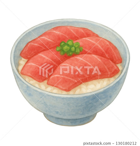 Illustration of tuna bowl Illustration of tuna bowl 130180212
