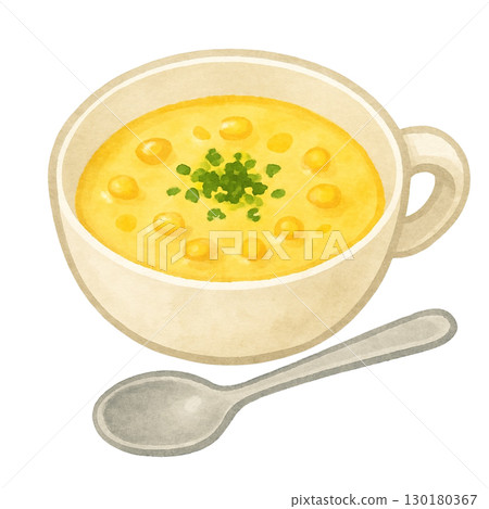 [湯] 玉米濃湯插圖/第3種 130180367