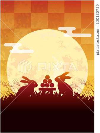 秋季賞月背景 130180739