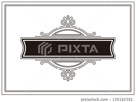 Line curl frame. Modern decorative linear background. 130182592