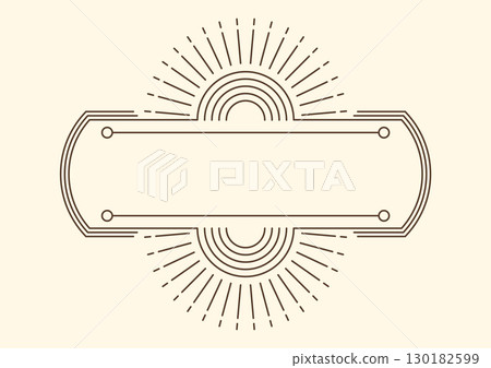 Line geometric frame. Modern decorative linear background. 130182599