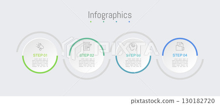 Infographic 4 options design elements for your business data. Vector Illustration. Infographic 4 options design elements for your business data. Vector Illustration. 130182720