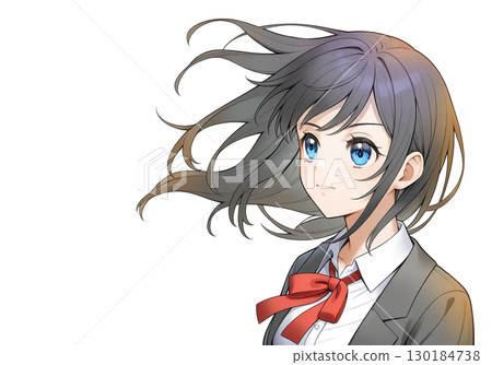 女學生展望未來，沒有背景 130184738