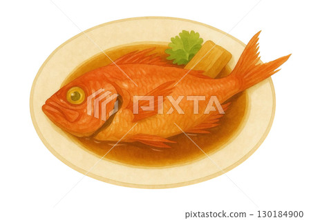 煮金眼鯛的插圖 煮金眼鯛的插圖 130184900