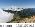 夏季北阿爾卑斯山脈、藍天和雲彩 130185108