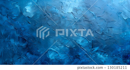 Blue oil paint texture, Abstract background for design with copy space - Ai Generated 130185211