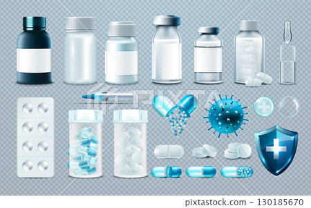 Realistic Pharmaceutical Antibiotics and Pills Collection Realistic Pharmaceutical Antibiotics and Pills Collection 130185670