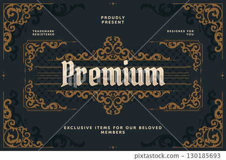 Historical Baroque Inspired Decorative Premium Background 130185693