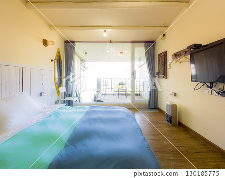 A guesthouse with a balcony where the bright sunlight pours in, Jiufen, Taiwan 130185775