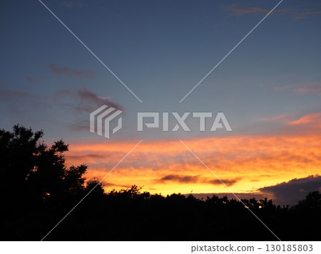 Beautiful sunsets. The art of sunsets. They show various expressions. Perfect for copy space. 130185803