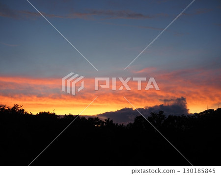 Beautiful sunsets. The art of sunsets. They show various expressions. Perfect for copy space. 130185845