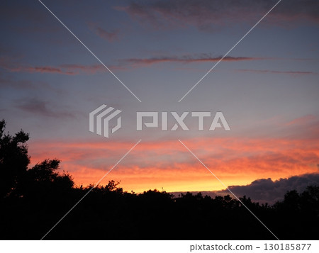 Beautiful sunsets. The art of sunsets. They show various expressions. Perfect for copy space. 130185877