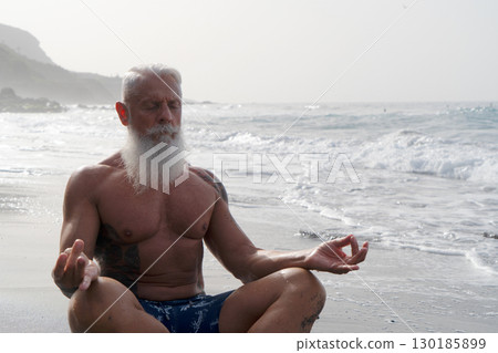 Elderly healthy people lifestyle and sport concept 130185899