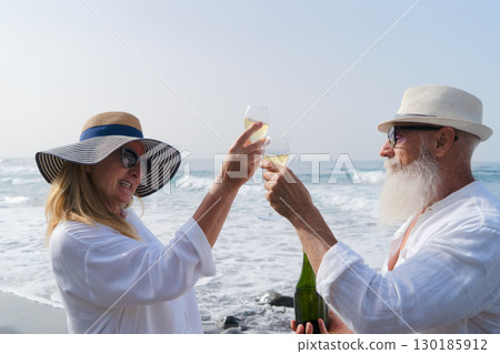 lifestyle with caucasian senior couple 130185912