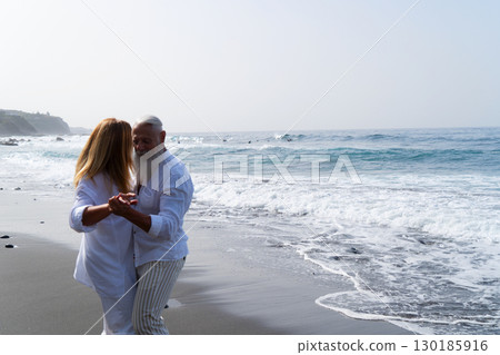 lifestyle with caucasian senior couple 130185916